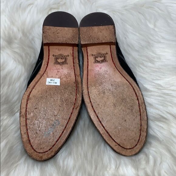 Trask Ali Black Calf Hair Slip On Loafers Sz 6 - Picture 6 of 7